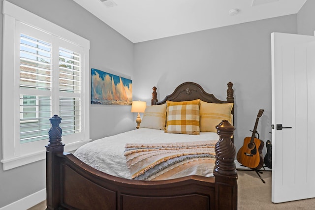 view of carpeted bedroom