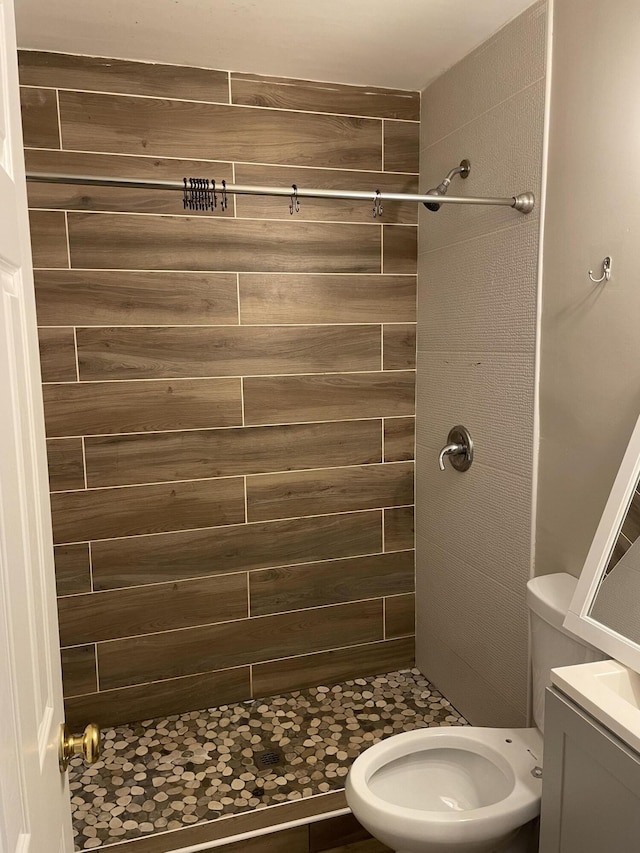 2327 Bailey Dr, North Charleston, SC 29405 - full bathroom with a stall shower, toilet, and vanity