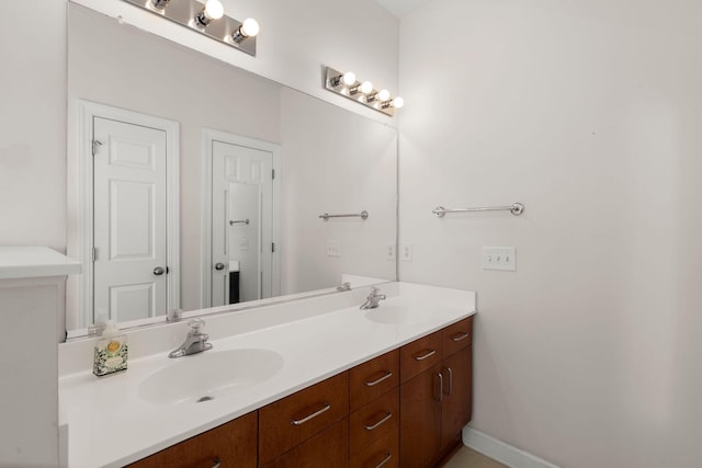 bathroom with vanity