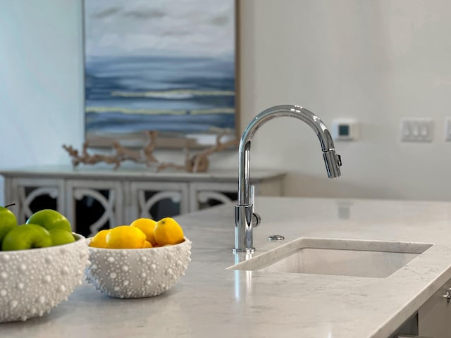 room details with sink and a water view