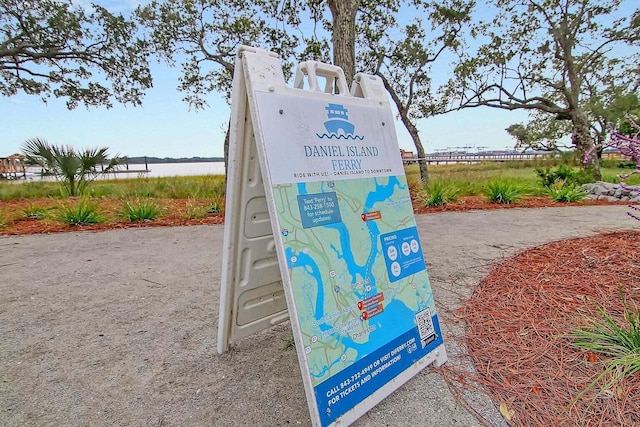 view of community sign