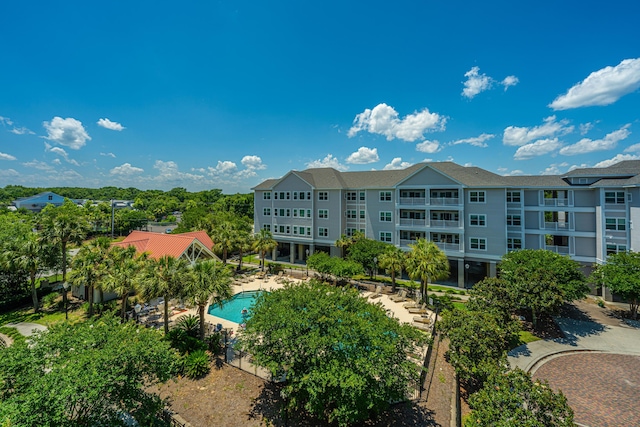 exterior space featuring a community pool