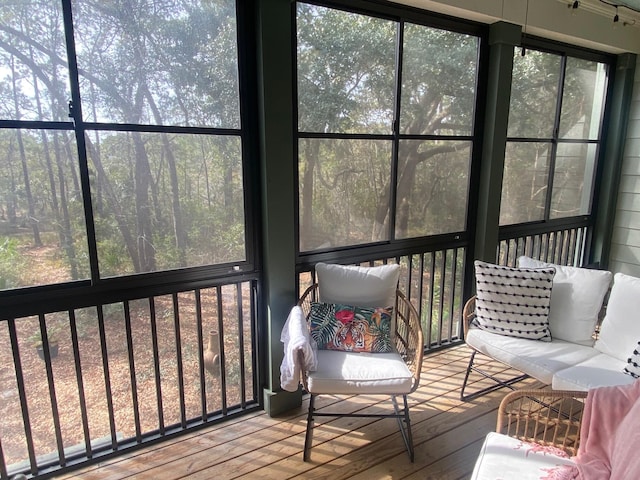 view of sunroom