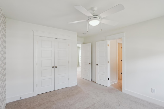 3802 Grateful Rd, North Charleston, SC 29420 - unfurnished bedroom featuring carpet, a closet, baseboards, and a ceiling fan