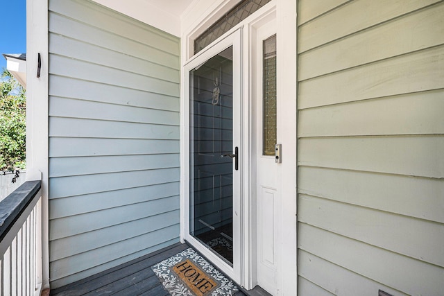 view of doorway to property