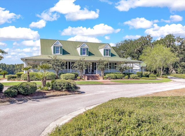 view of front of home with a porch