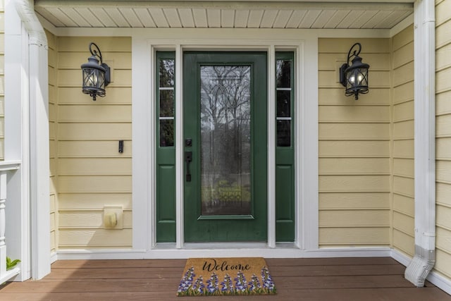 view of doorway to property