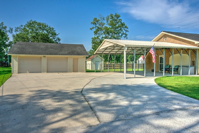 101 Parkside Dr, Goose Creek, SC 29445 - exterior space featuring an outbuilding and a garage