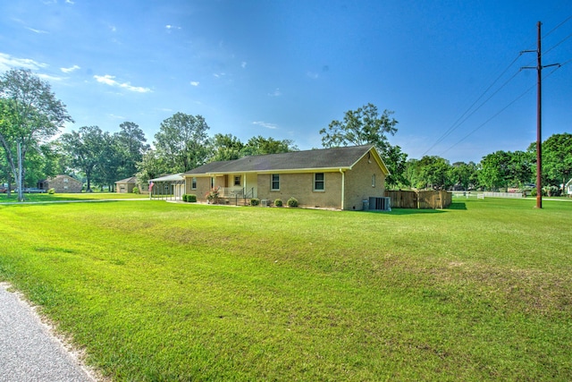 101 Parkside Dr, Goose Creek, SC 29445 - ranch-style home featuring a front yard and cooling unit