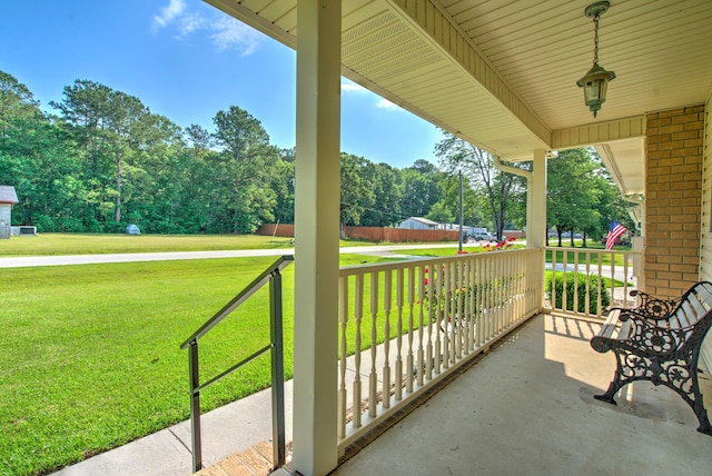 101 Parkside Dr, Goose Creek, SC 29445 - porch featuring a lawn