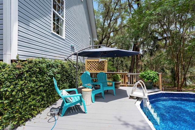 1604 Macoma Dr, Mount Pleasant, SC 29466 - swimming pool featuring a wooden deck