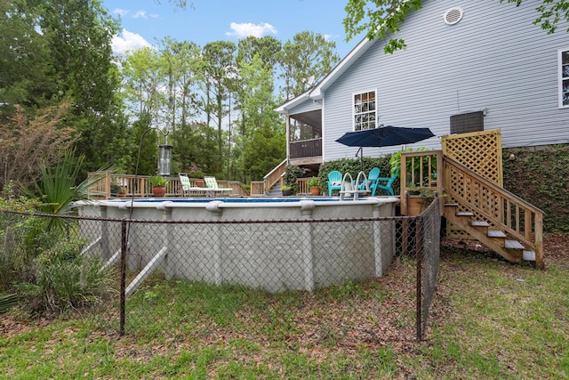 1604 Macoma Dr, Mount Pleasant, SC 29466 - swimming pool with stairs and a deck