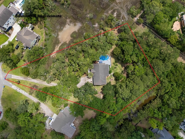1604 Macoma Dr, Mount Pleasant, SC 29466 - aerial overview of property's location with property parcel outlined