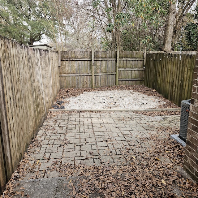 view of patio featuring central AC unit