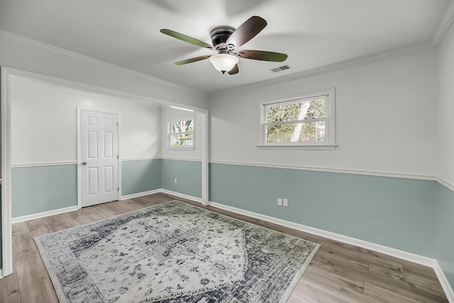 1239 Old Orchard Rd, Charleston, SC 29412 - unfurnished room featuring wood finished floors, ceiling fan, baseboards, and visible vents