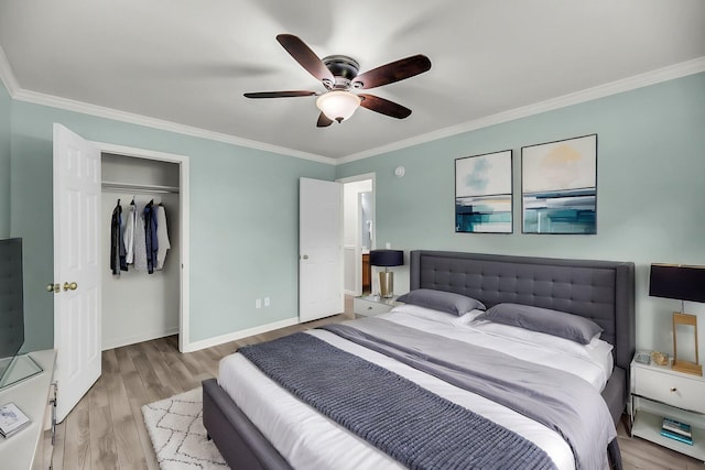 1239 Old Orchard Rd, Charleston, SC 29412 - bedroom with wood finished floors, a closet, ornamental molding, and baseboards