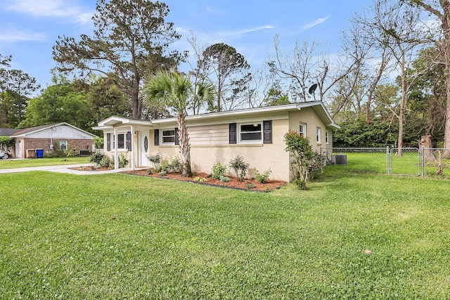 1239 Old Orchard Rd, Charleston, SC 29412 - single story home featuring brick siding, a front lawn, fence, and a gate