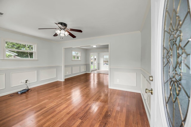 1239 Old Orchard Rd, Charleston, SC 29412 - foyer entrance featuring wood finished floors, ceiling fan, and plenty of natural light