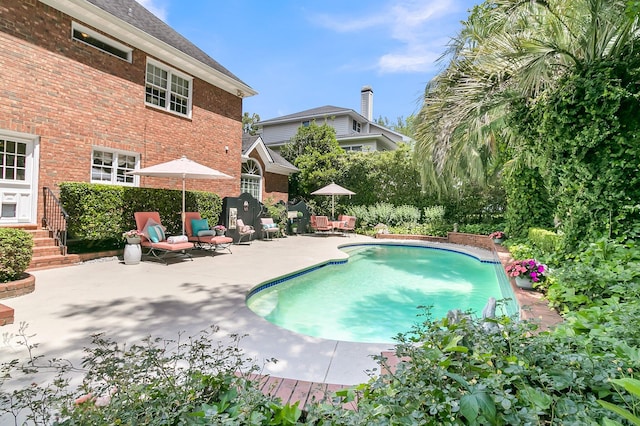 8662 W Fairway Woods Dr, North Charleston, SC 29420 - view of pool with a patio and entry steps