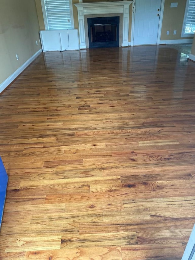 interior details featuring hardwood / wood-style floors