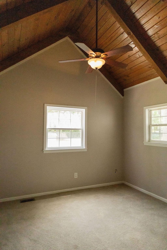 1044 Academy Rd, Walterboro, SC 29488 - bonus room with wood ceiling, a ceiling fan, carpet, and baseboards