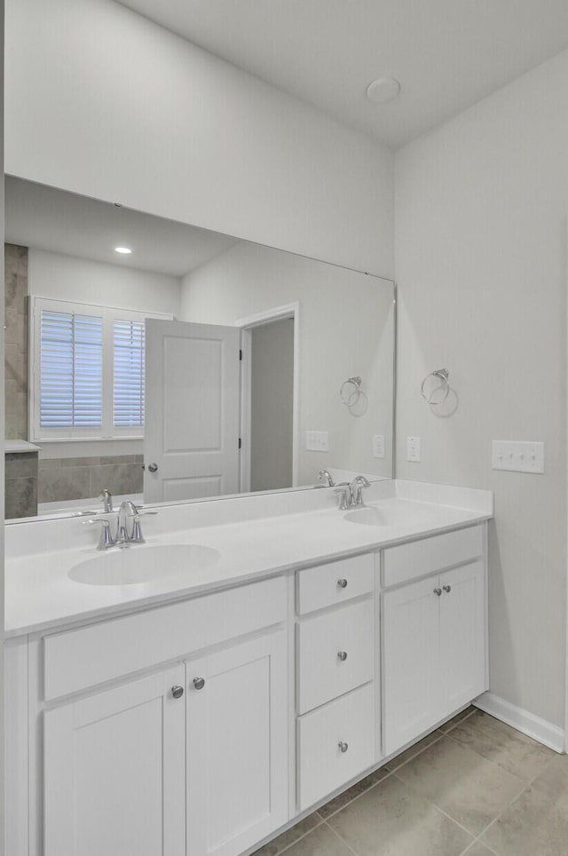 bathroom with vanity