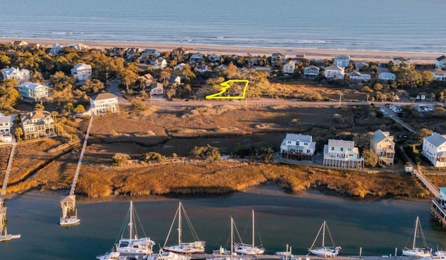 35 W 9th St, Folly Beach, SC 29439 - drone / aerial view of a nearby body of water