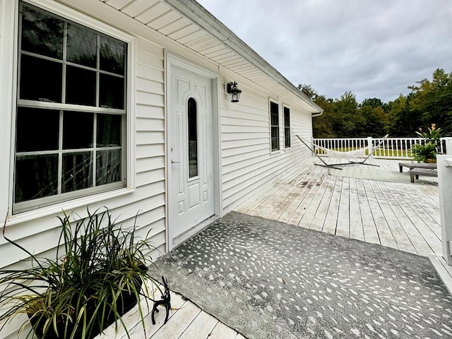 view of wooden deck