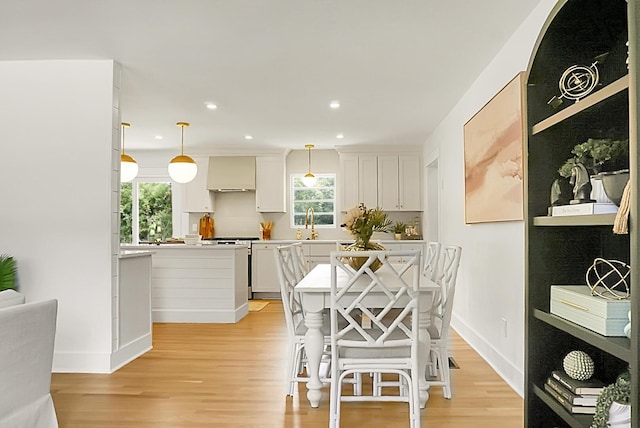2456 Lantern St, Charleston, SC 29414 - dining space with plenty of natural light, light wood-type flooring, and recessed lighting