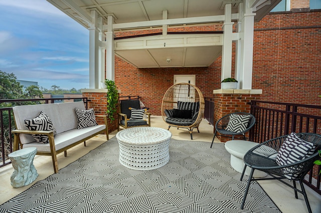 view of patio / terrace featuring outdoor lounge area