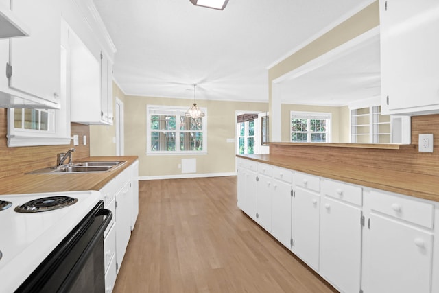 kitchen with white cabinets, backsplash, and sink