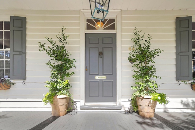 view of doorway to property