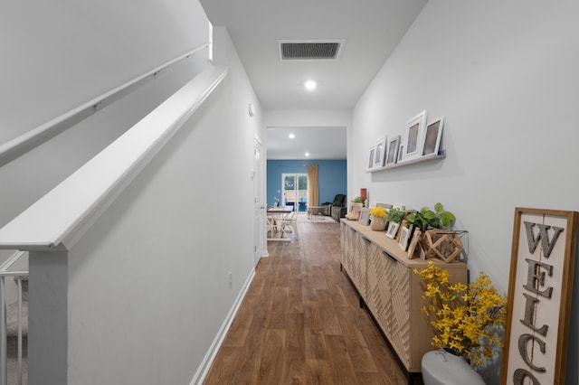 671 Silver Spruce St, Summerville, SC 29486 - corridor with dark wood-style floors, recessed lighting, and baseboards