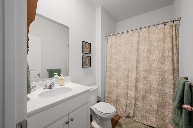 671 Silver Spruce St, Summerville, SC 29486 - full bathroom with vanity, toilet, and a shower with shower curtain