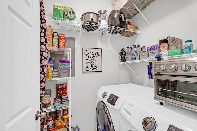 laundry room with separate washer and dryer