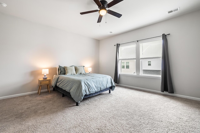 582 Mclernon Trce, Johns Island, SC 29455 - bedroom with carpet, baseboards, and ceiling fan