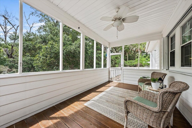1604 Jungle Rd, Edisto Island, SC 29438 - sunroom / solarium featuring ceiling fan