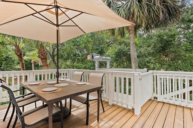 1604 Jungle Rd, Edisto Island, SC 29438 - wooden terrace with outdoor dining space