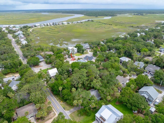 1604 Jungle Rd, Edisto Island, SC 29438 - aerial perspective of suburban area with a large body of water