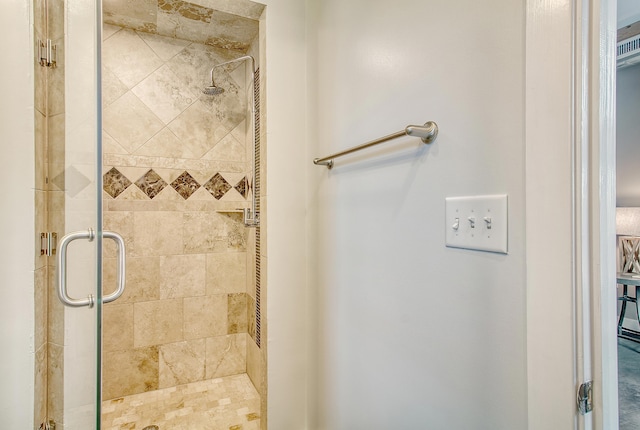 bathroom featuring walk in shower