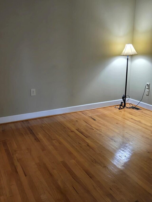 empty room featuring light hardwood / wood-style flooring