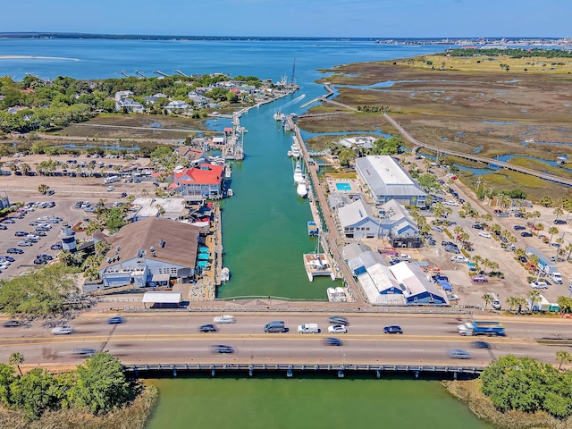 bird's eye view of a nearby body of water