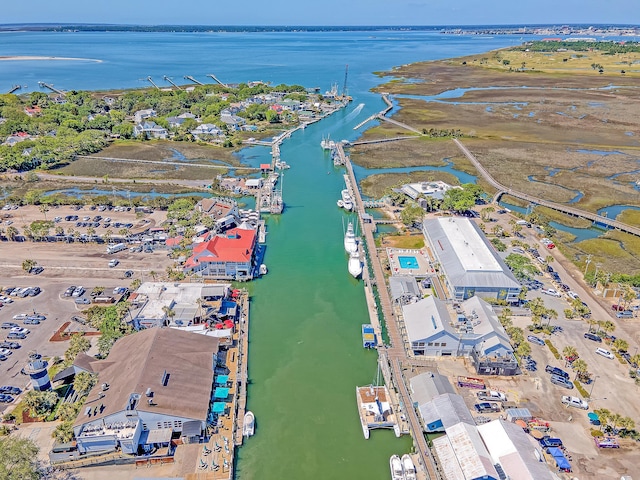 bird's eye view of a large body of water