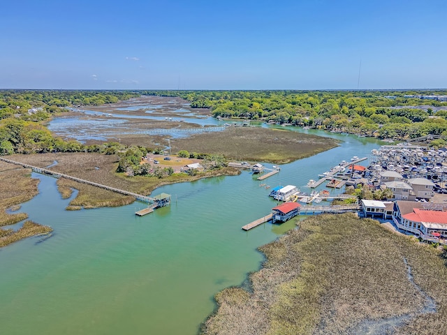 aerial view of a large body of water