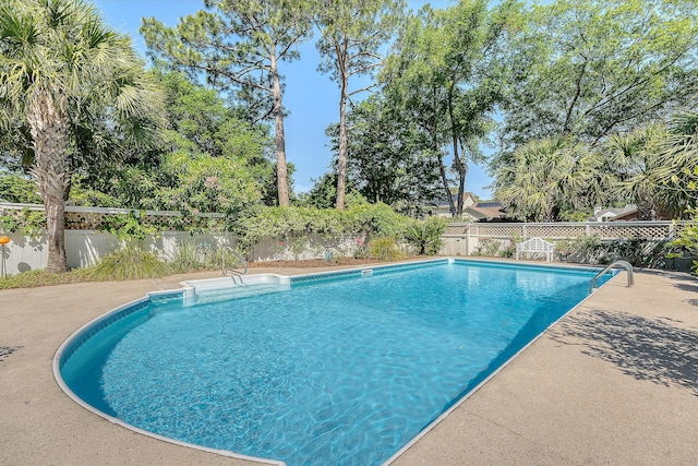 view of pool featuring a fenced backyard