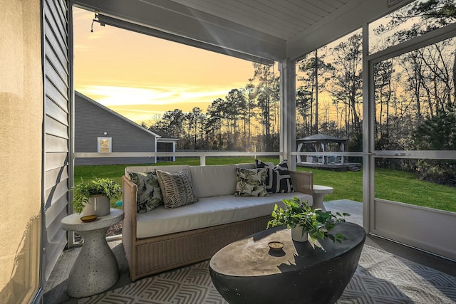 sunroom with a wealth of natural light