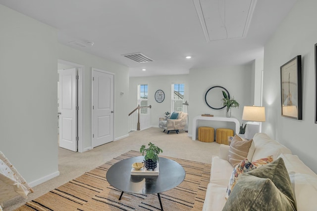 view of carpeted living room