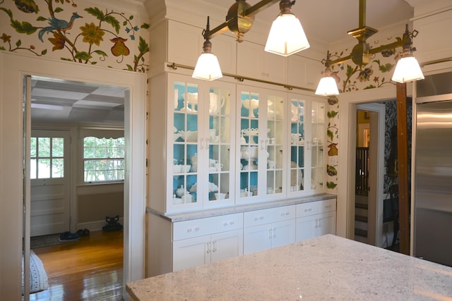 interior space featuring wood finished floors