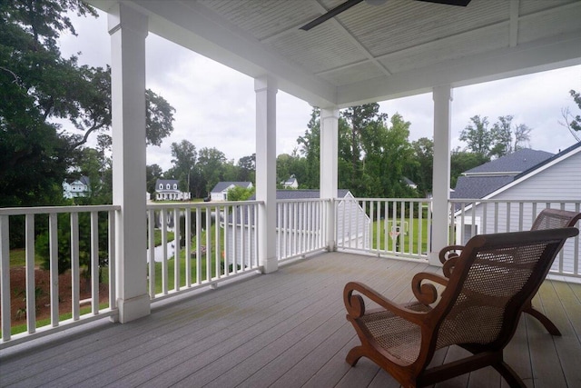 2408 Bent Oak Rd, Mount Pleasant, SC 29466 - deck with a ceiling fan