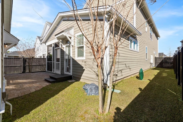 207 Billinger St, Summerville, SC 29486 - view of home's exterior with a patio, a yard, and a fenced backyard